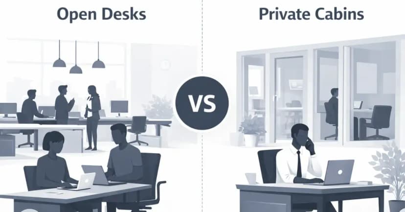 Open Desks vs Private Cabins: What Is Your Choice?